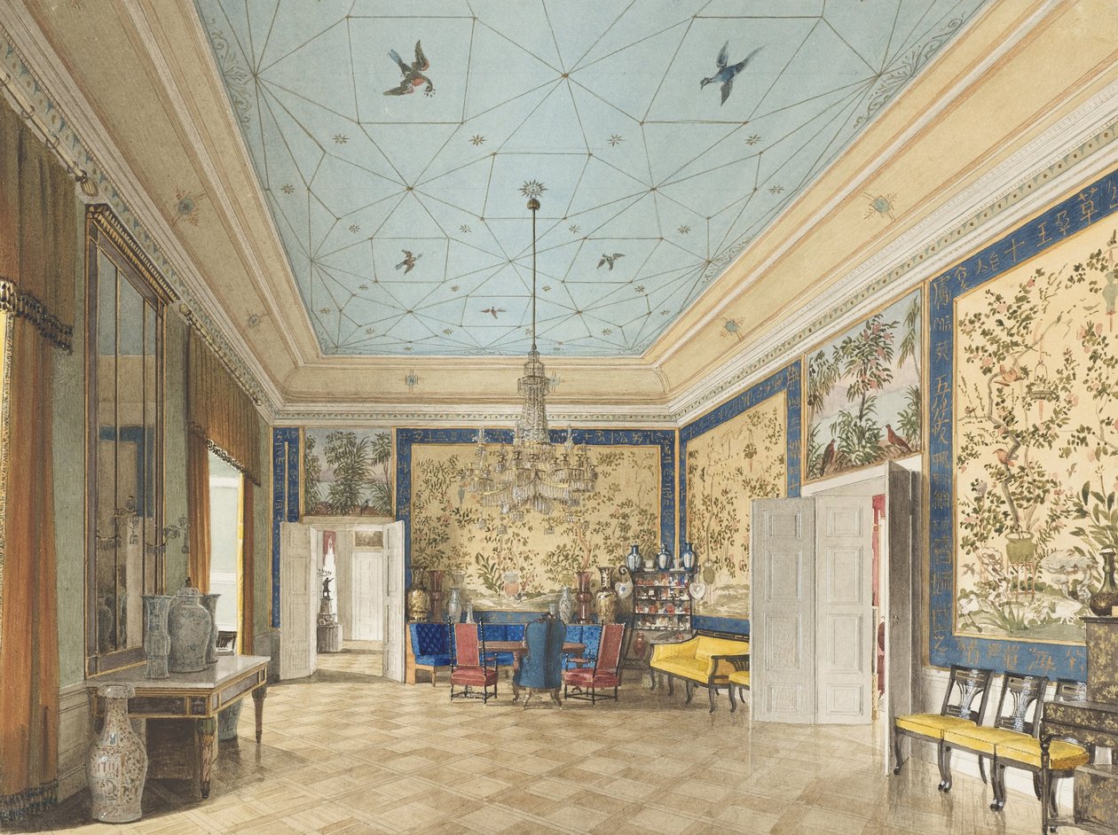 Det kinesiske rommet i Det kongelige slott, Berlin av Eduard Gaertner