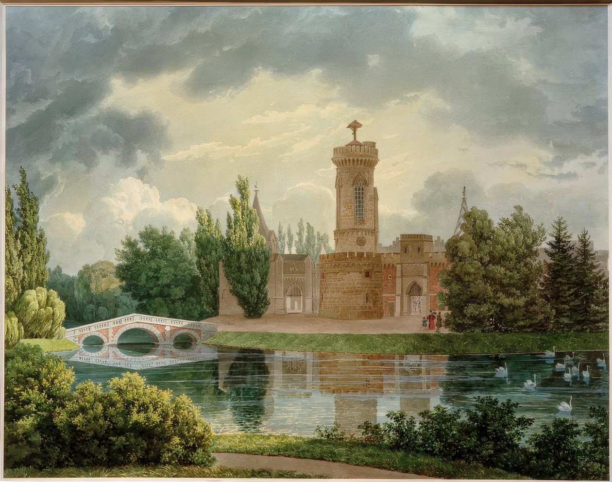 Franzensburg (bygget 1801-1836 under keiser Franz I; Arch .: Johann Ferdinand Hetzendorf von Hohenberg). av Eduard Gurk