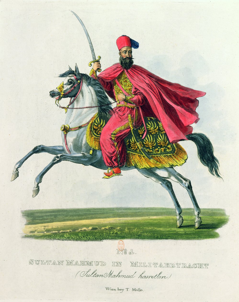 Sultan Mahmud I (1785-1839) 1829 av Eduard Gurk