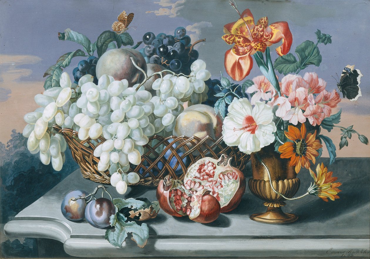 blomster og frukt av Eduard Hirschler