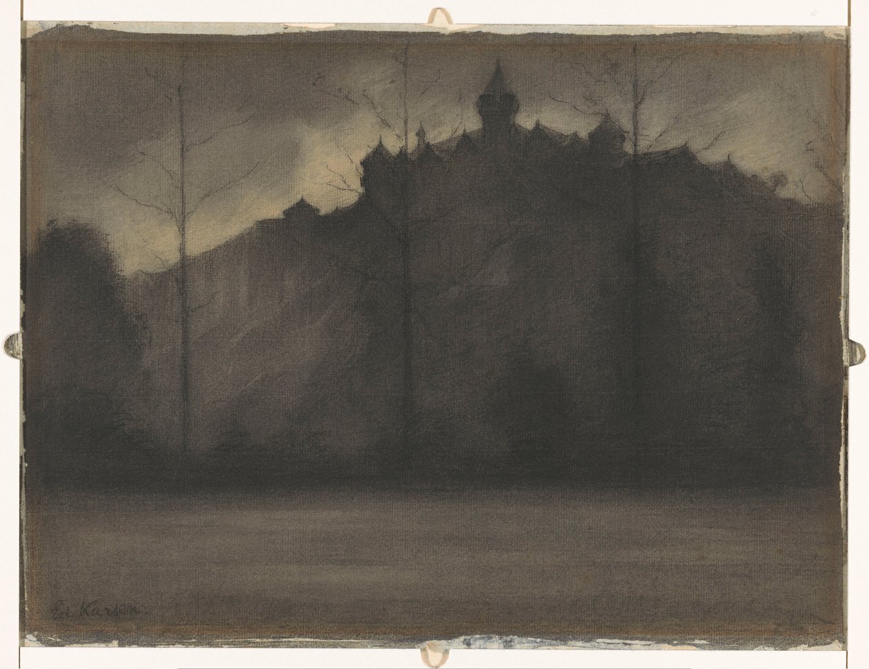 Kveld med regn av Eduard Karsen (signed by artist)