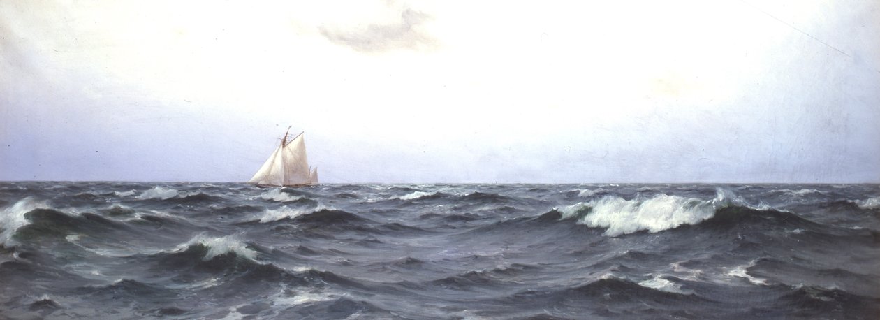Valkyrie II krysser Atlanterhavet, ca. 1893 av Eduardo de Martino