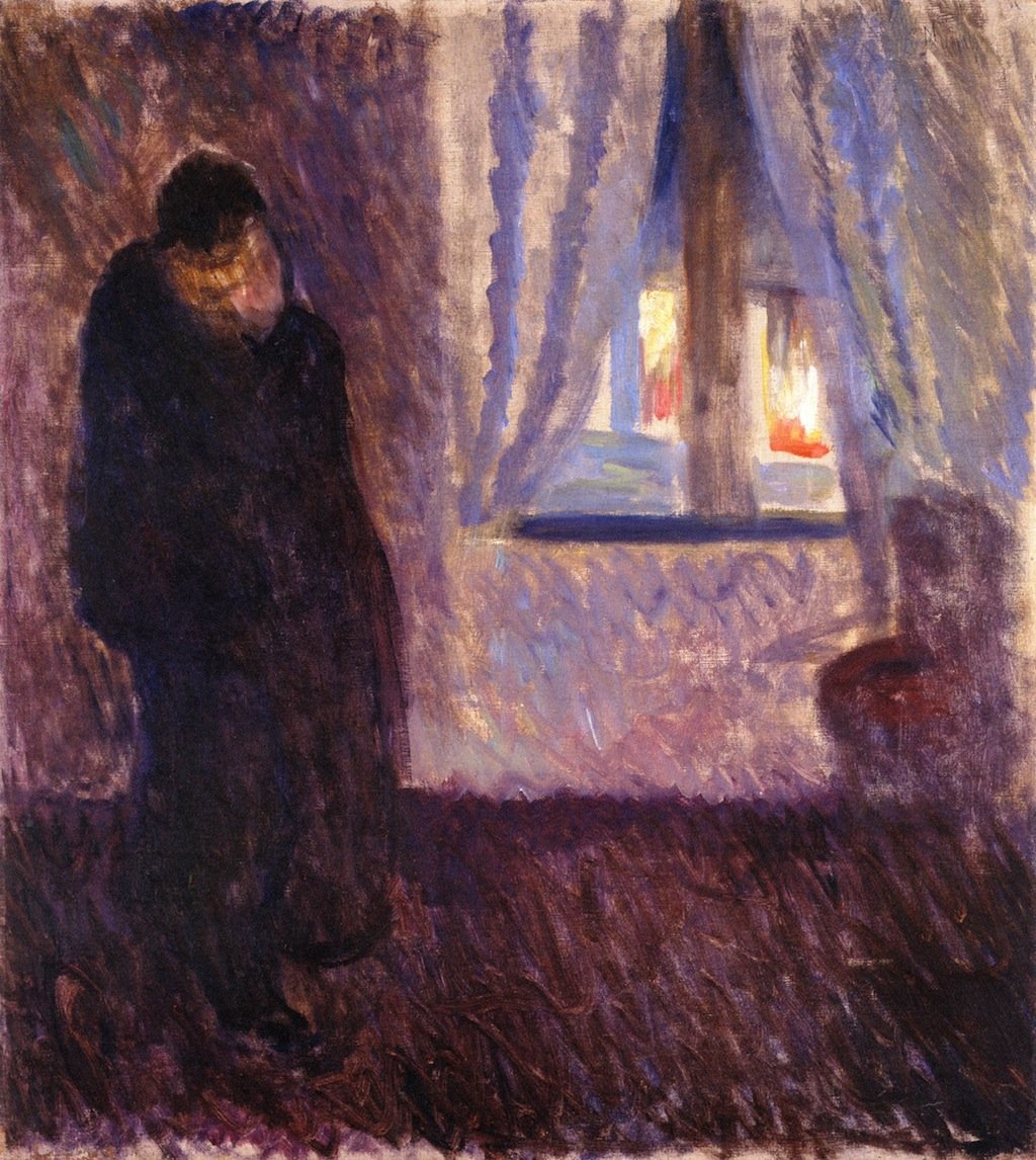 Kyss ved vinduet av Edvard Munch