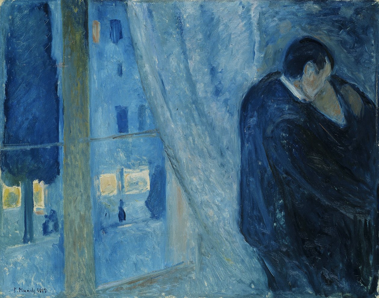 Kyss ved vinduet av Edvard Munch