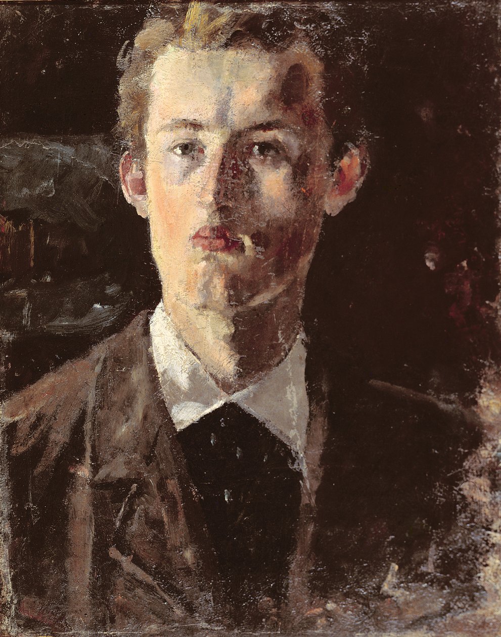 Selvportrett, 1882 av Edvard Munch