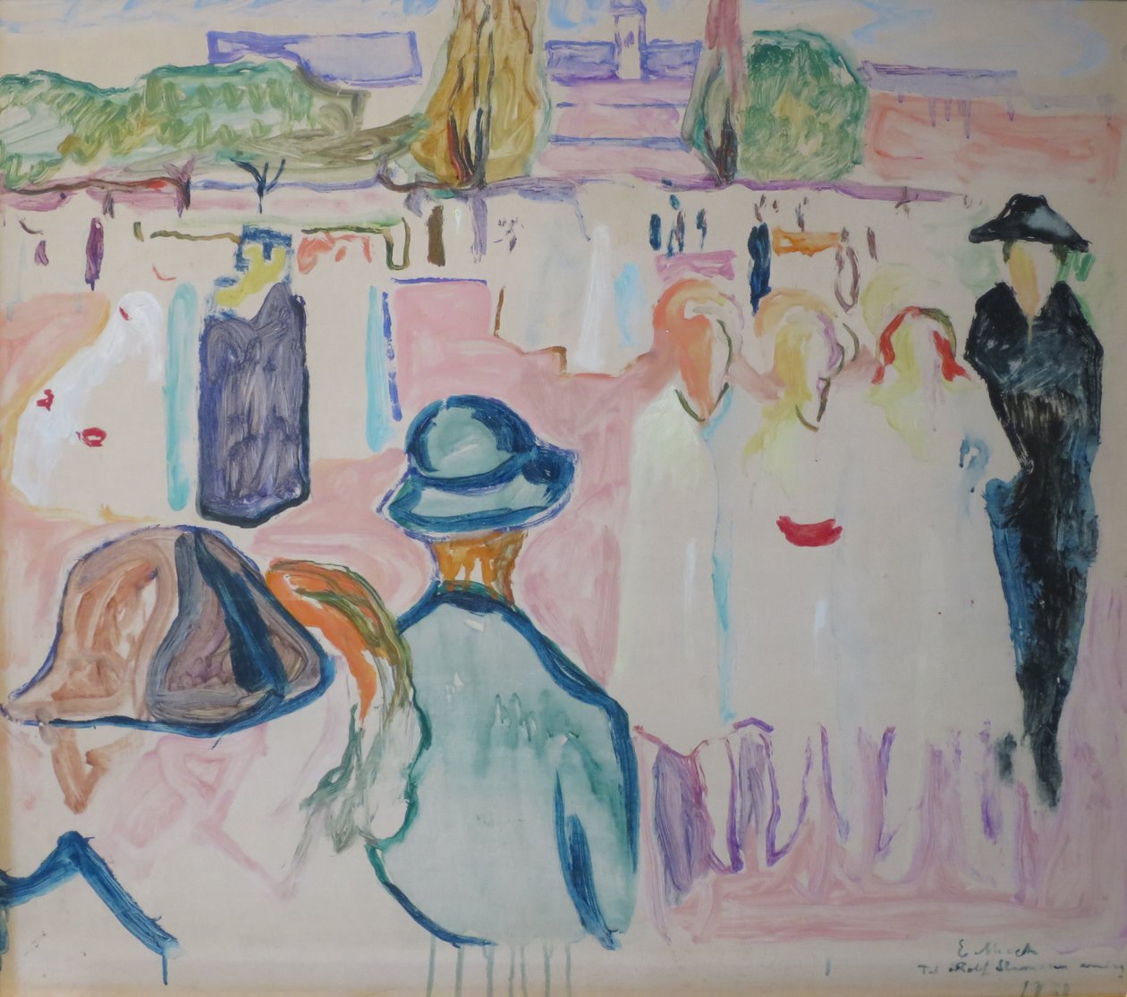 Sommer på Karl Johan Street av Edvard Munch
