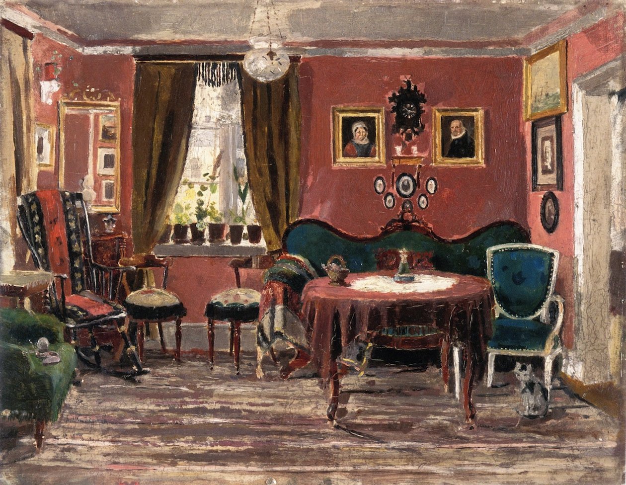 The Living Room of the Misses Munch i Pilestredet 61 (1881) av Edvard Munch