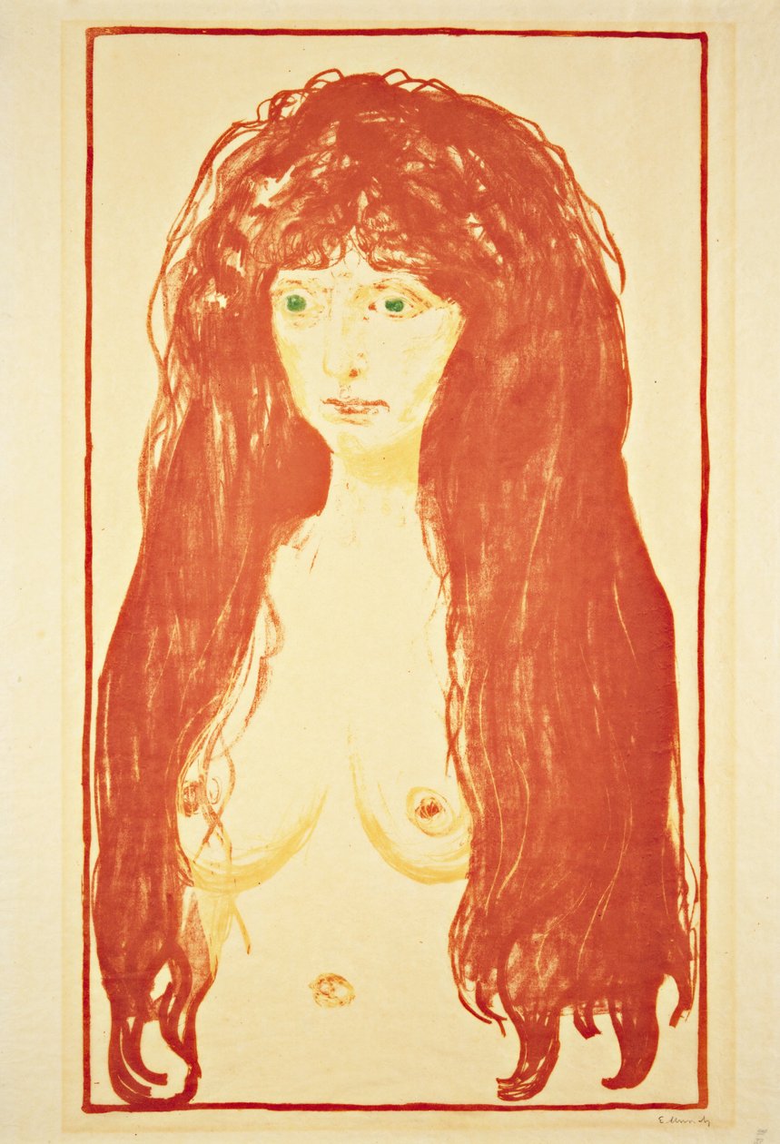 Synden (naken) 1902 av Edvard Munch