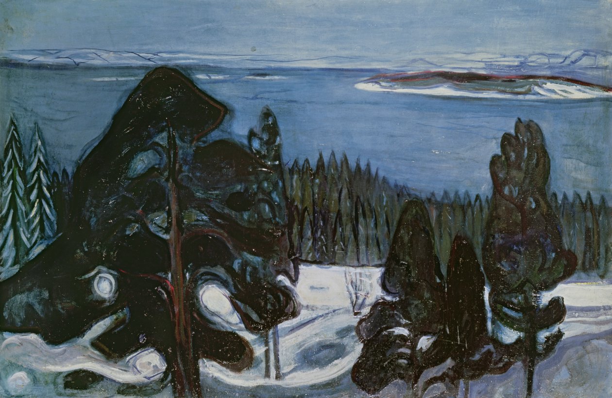 Vinternatt, ca.1900 av Edvard Munch