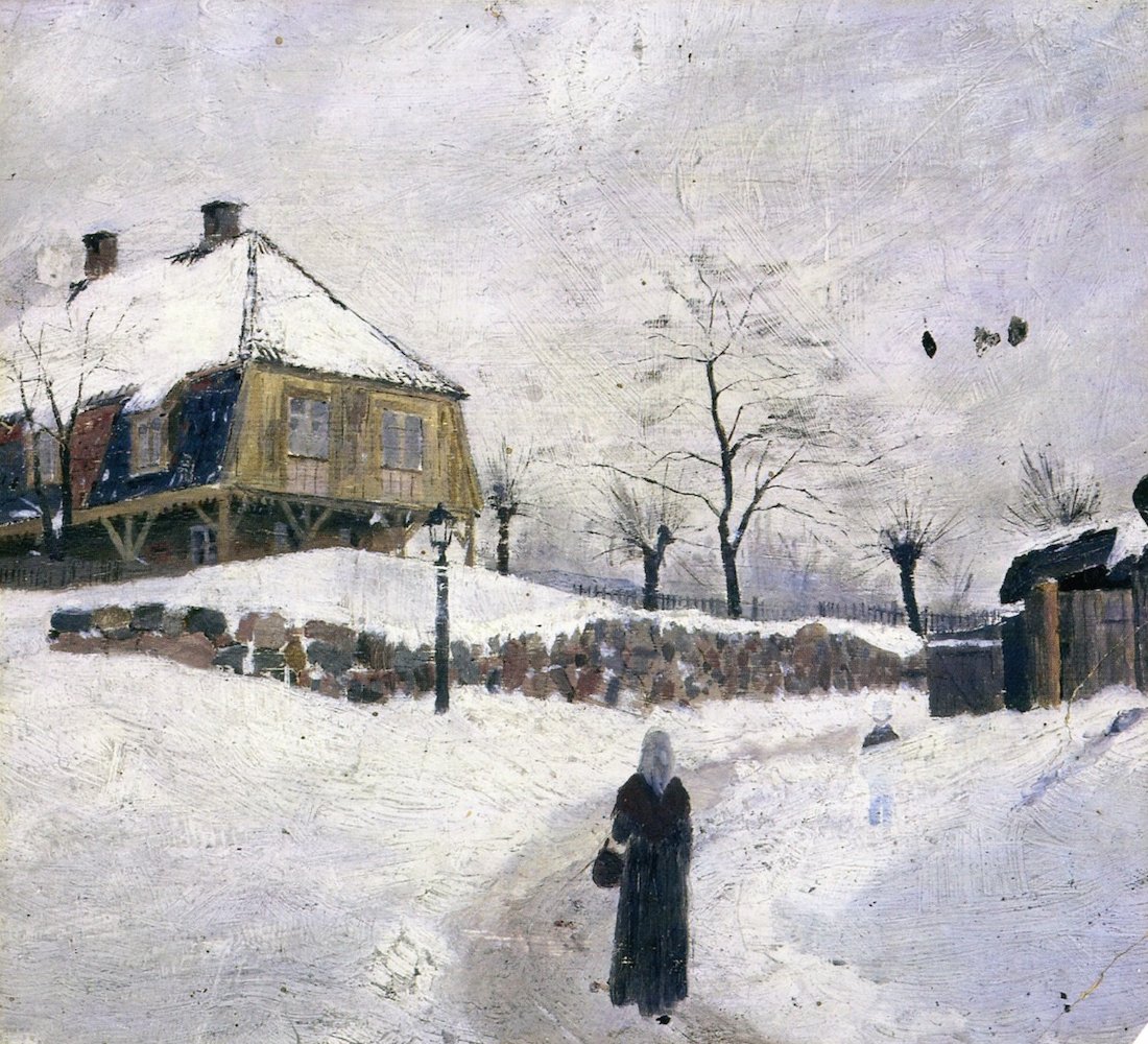 Øvre Foss in Winter av Edvard Munch