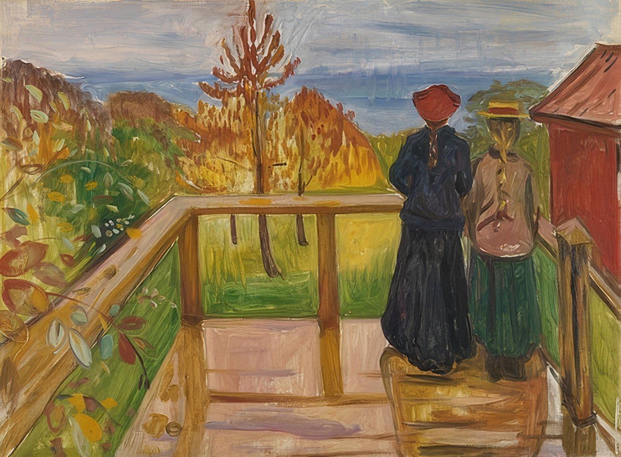 På verandaen. 1902 av Edvard Munch