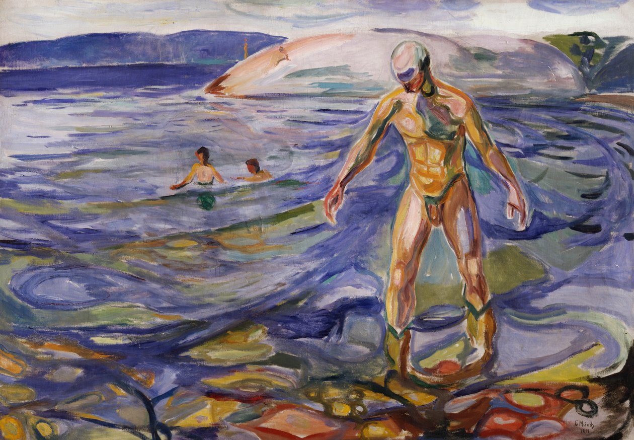 Badende mann av Edvard Munch