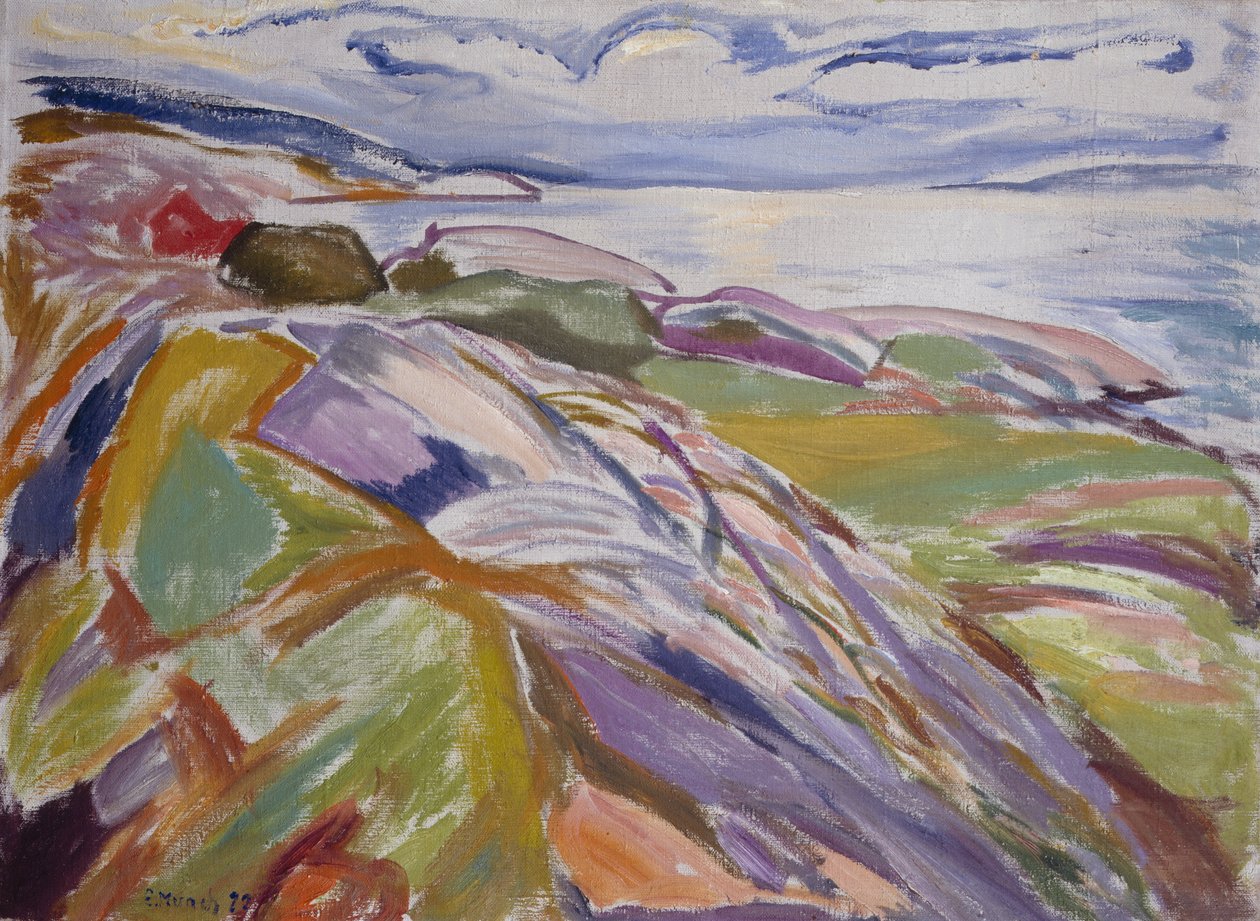 Coastal landscape, Hvitsten av Edvard Munch