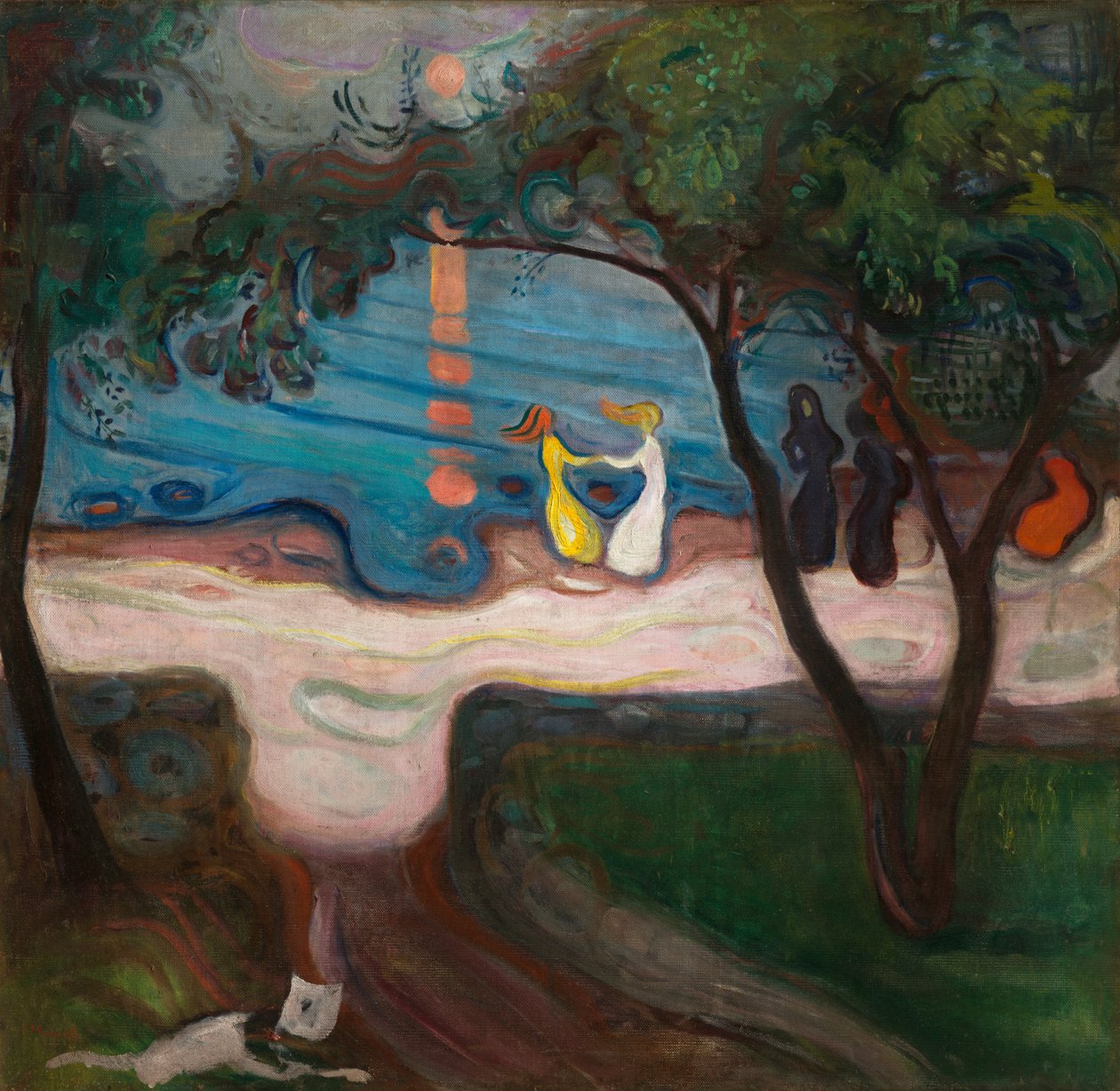 Dancing on a Shore, 1900 av Edvard Munch
