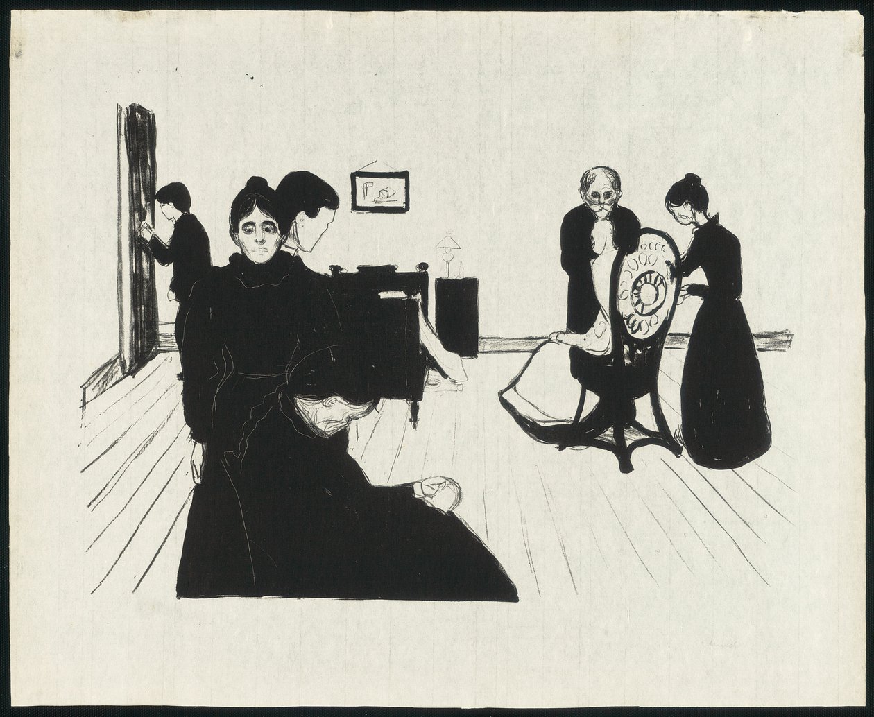 Døden på sykerommet av Edvard Munch