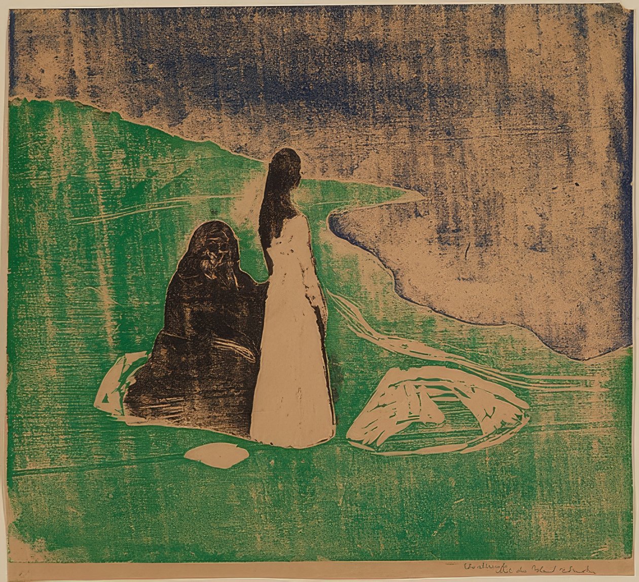 Kvinner ved kysten. 1898 av Edvard Munch
