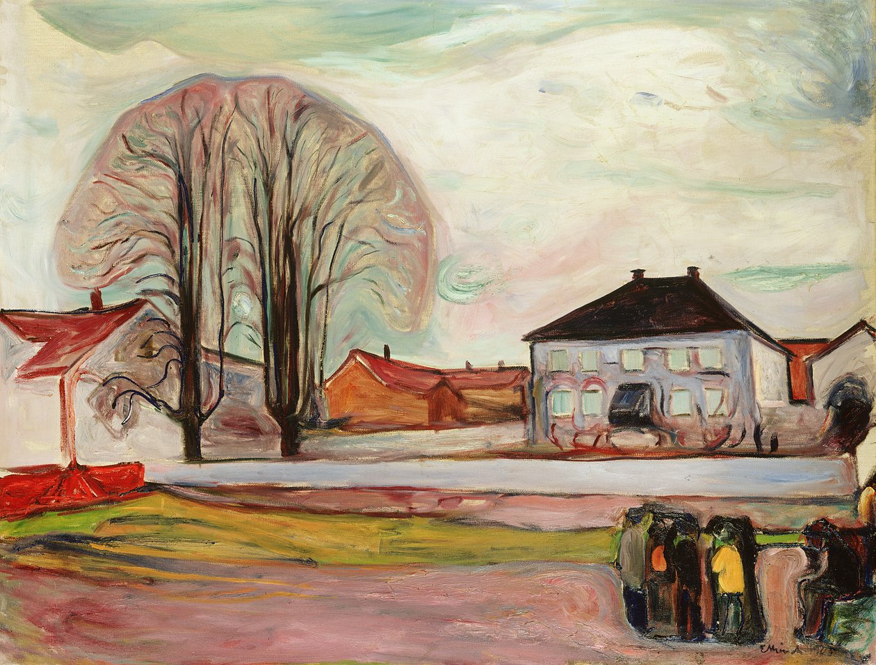 Hus i Aasgaardstrand av Edvard Munch