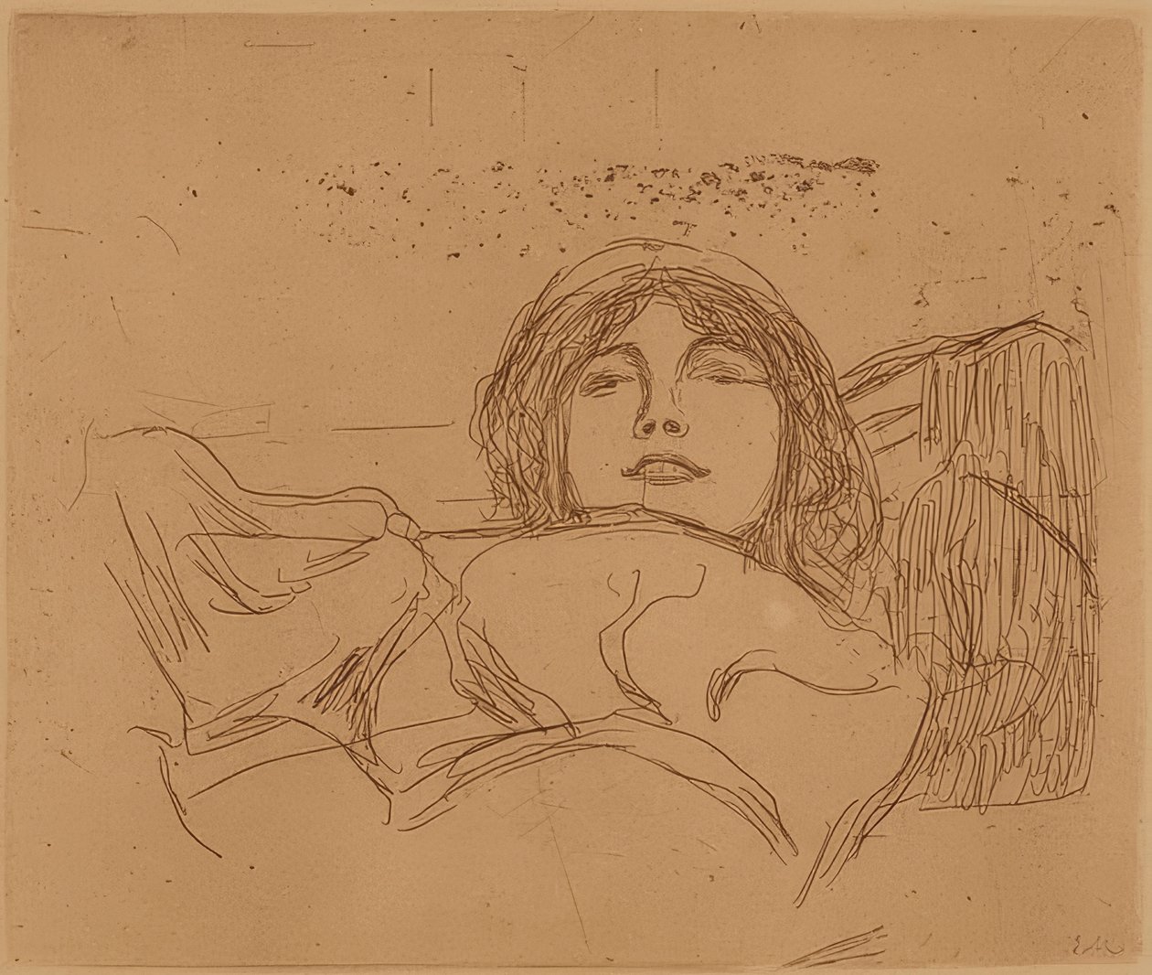 Ung kvinne. 1896 av Edvard Munch