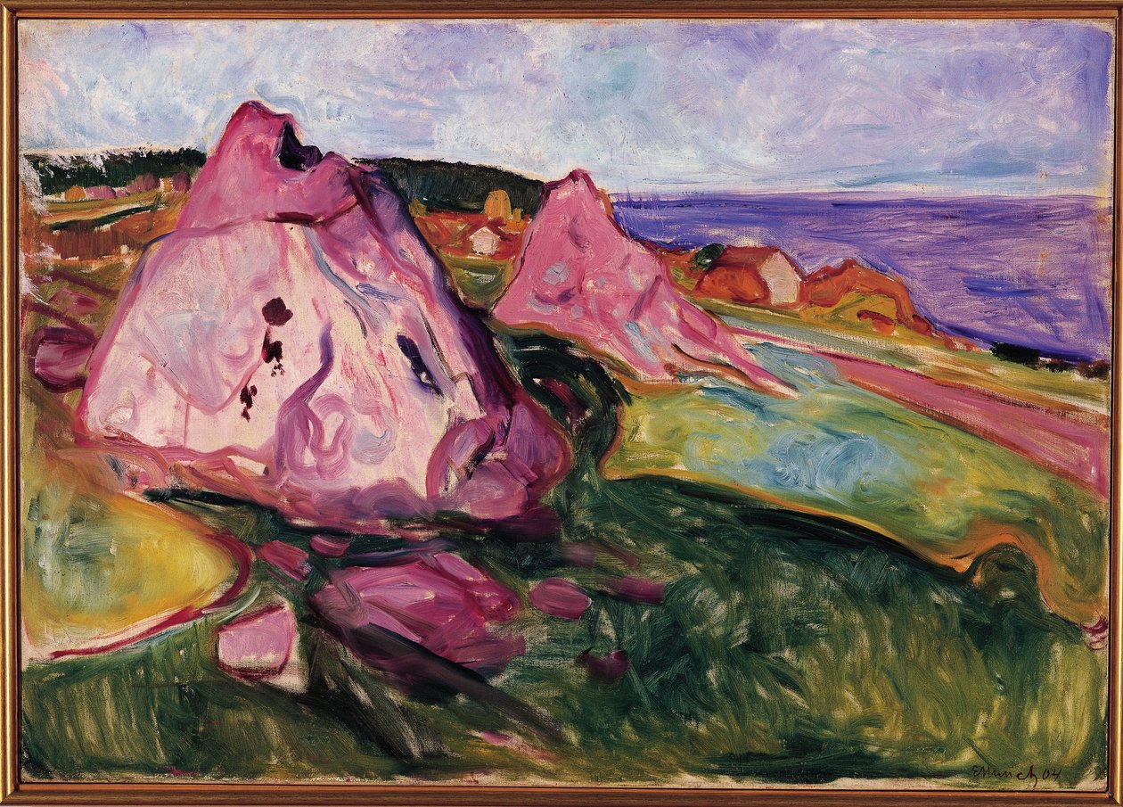 Landskap, fiolette bergarter av Edvard Munch