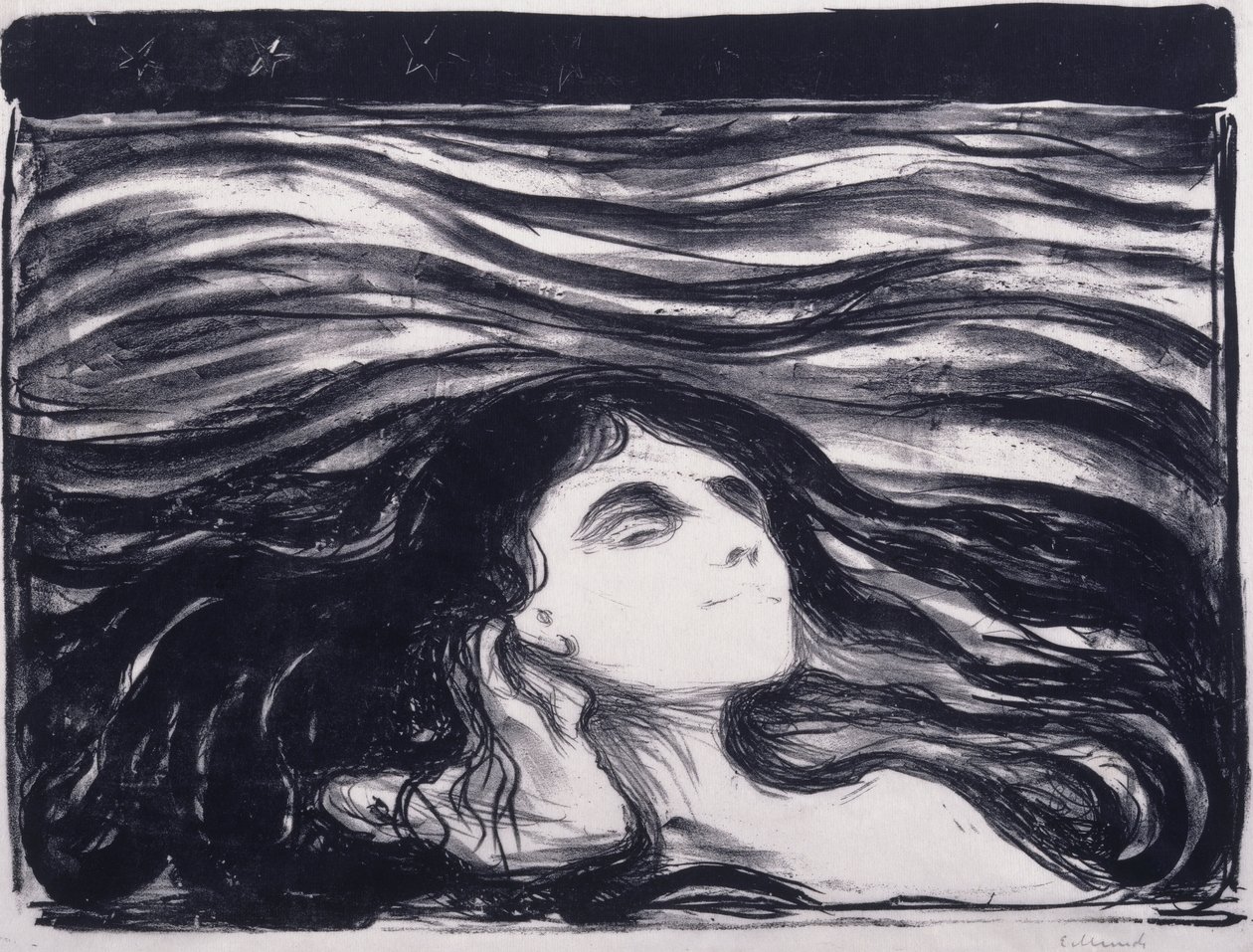 Lovers in the Waves av Edvard Munch