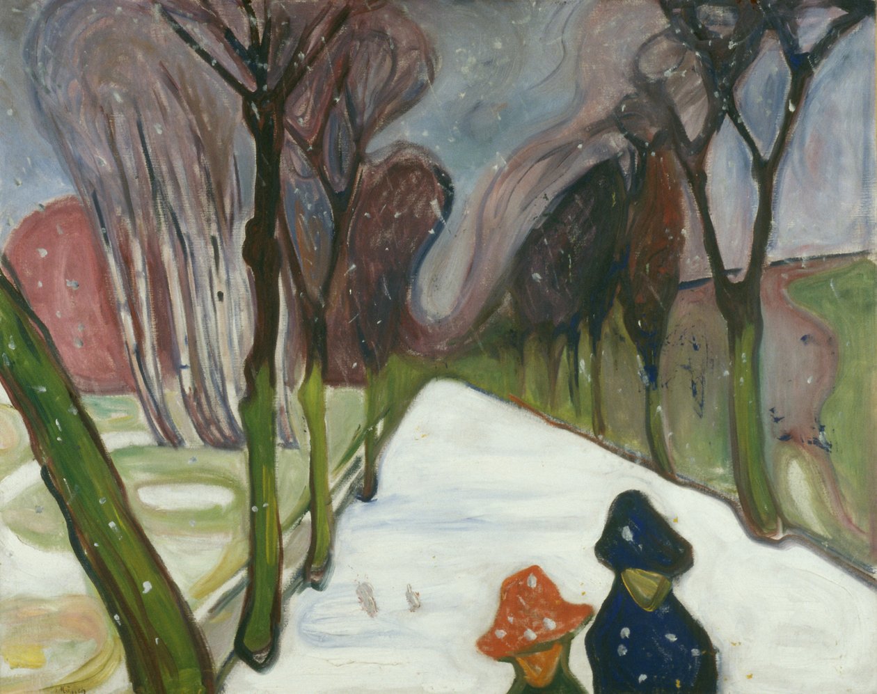 Ny snø i avenyen av Edvard Munch