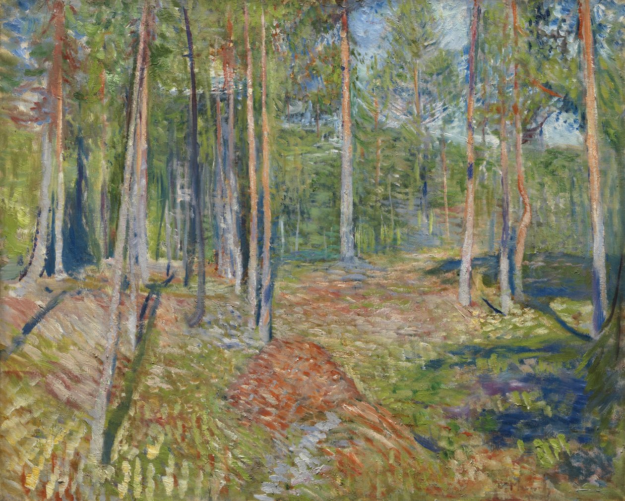 Furuskog, 1891-1892 av Edvard Munch