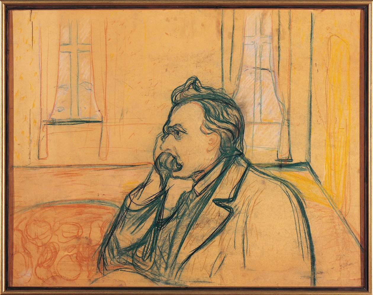 Portrett av Friedrich Nietzsche av Edvard Munch