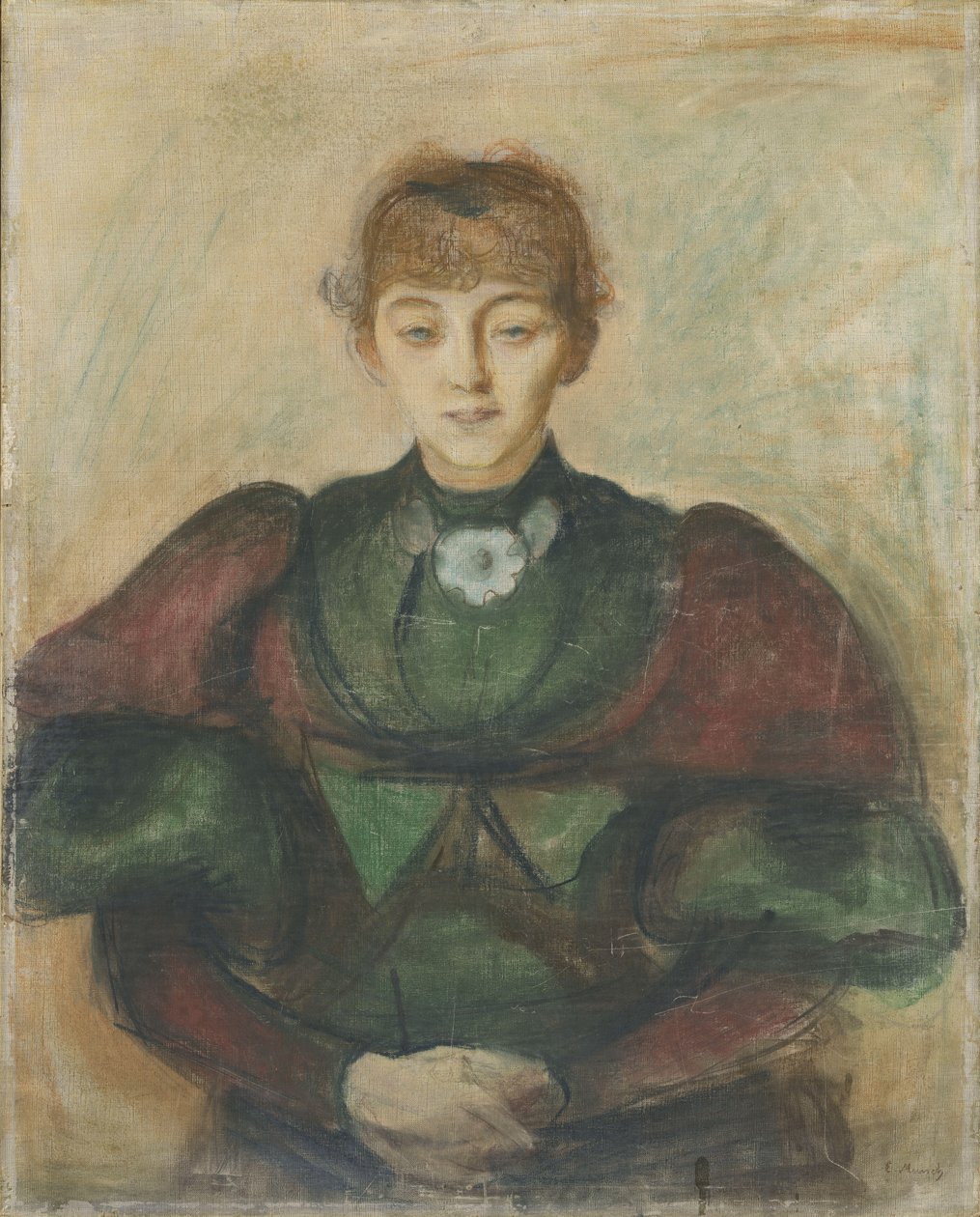 Ragnhild Backstrom, ca. 1894 (pastell på lerret) av Edvard Munch