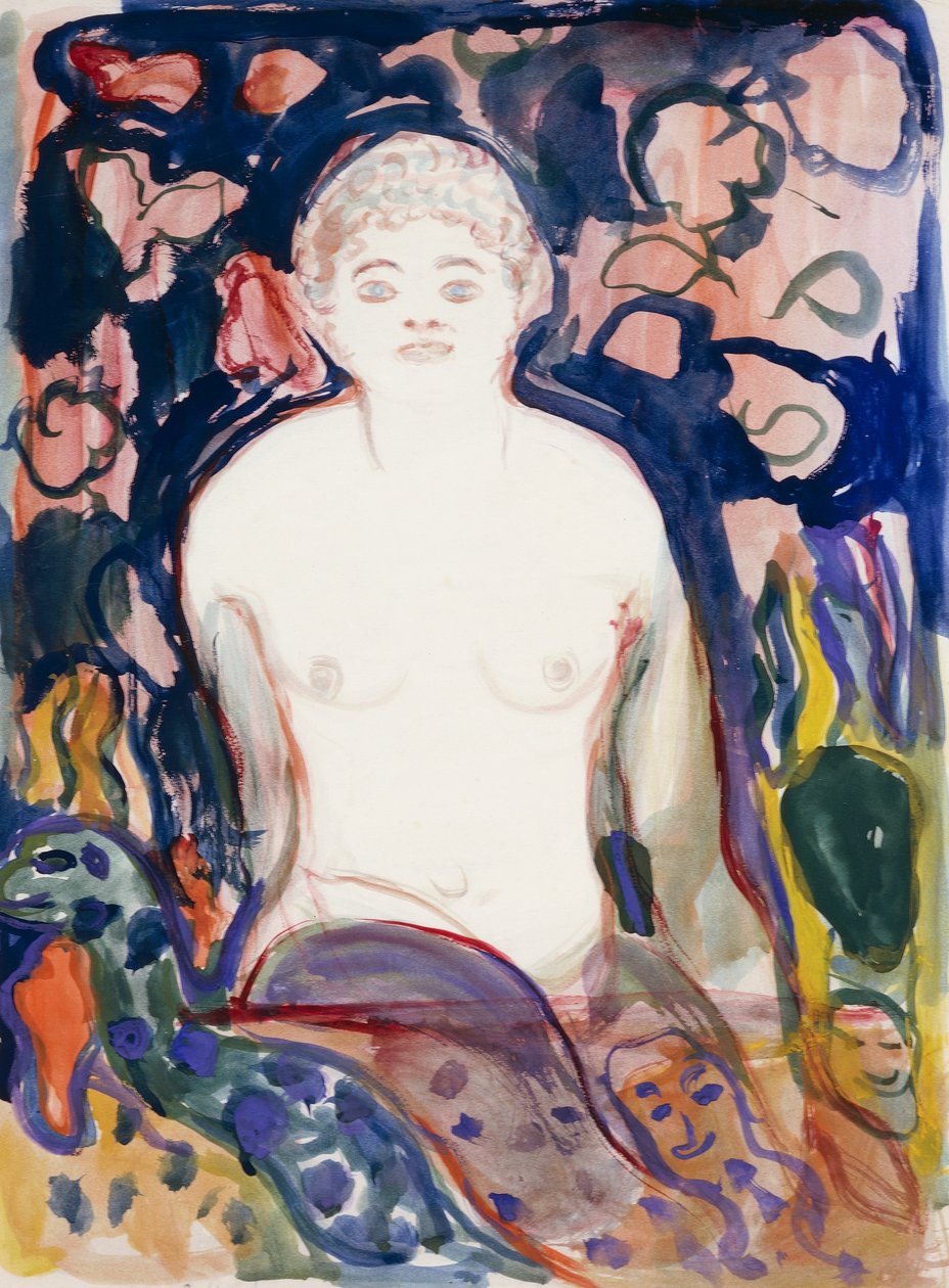Sittende modell av Edvard Munch