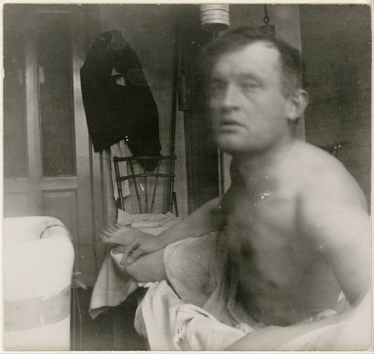 Selvportrett “à la Marat” av Edvard Munch
