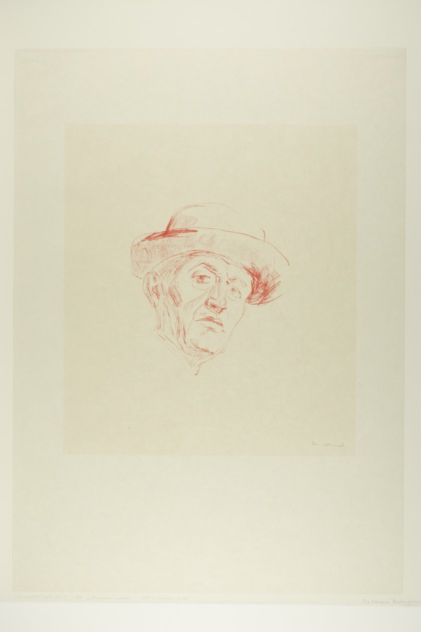 Selvportrett med hatt I av Edvard Munch