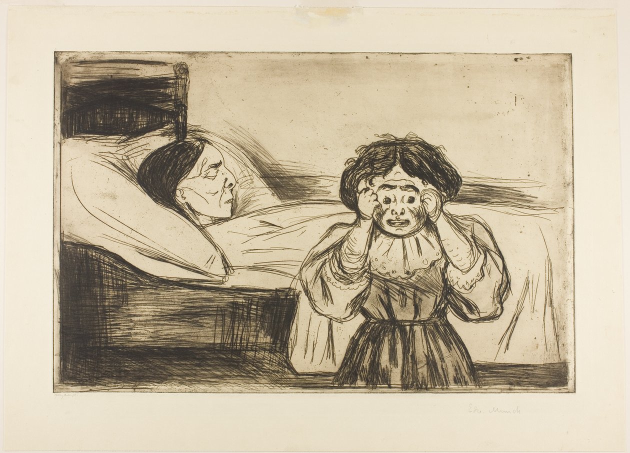 Den døde moren og hennes barn av Edvard Munch