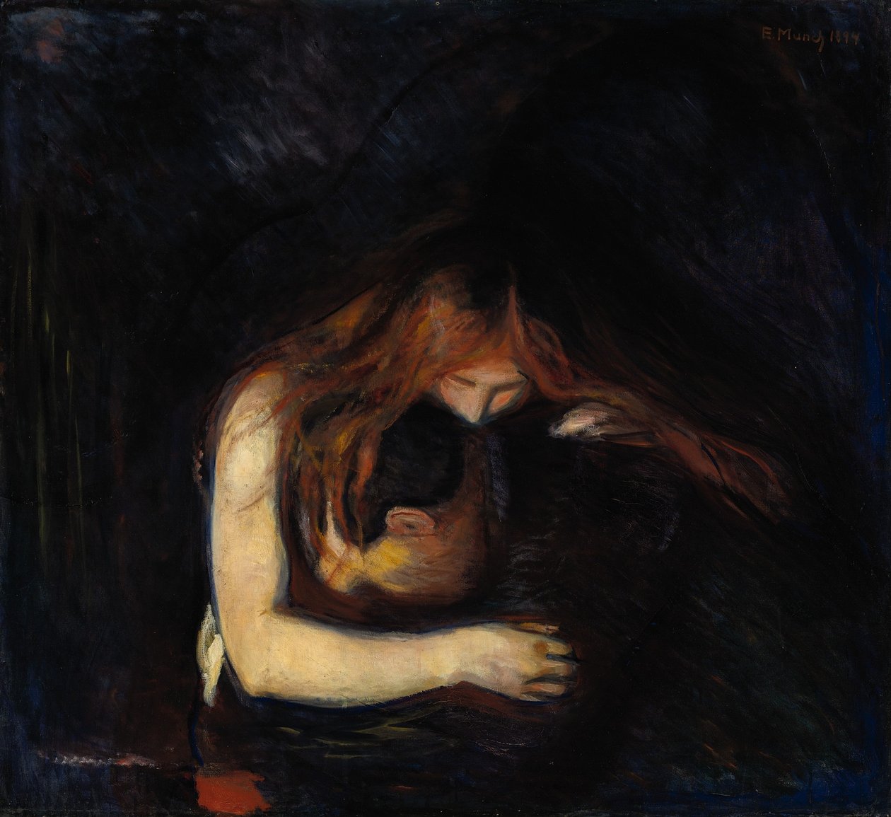 The Vampire Love and Pain, 1894 av Edvard Munch
