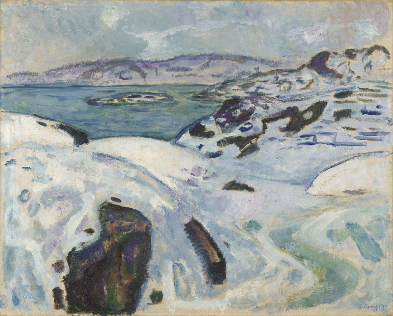 Vinter på fjorden av Edvard Munch