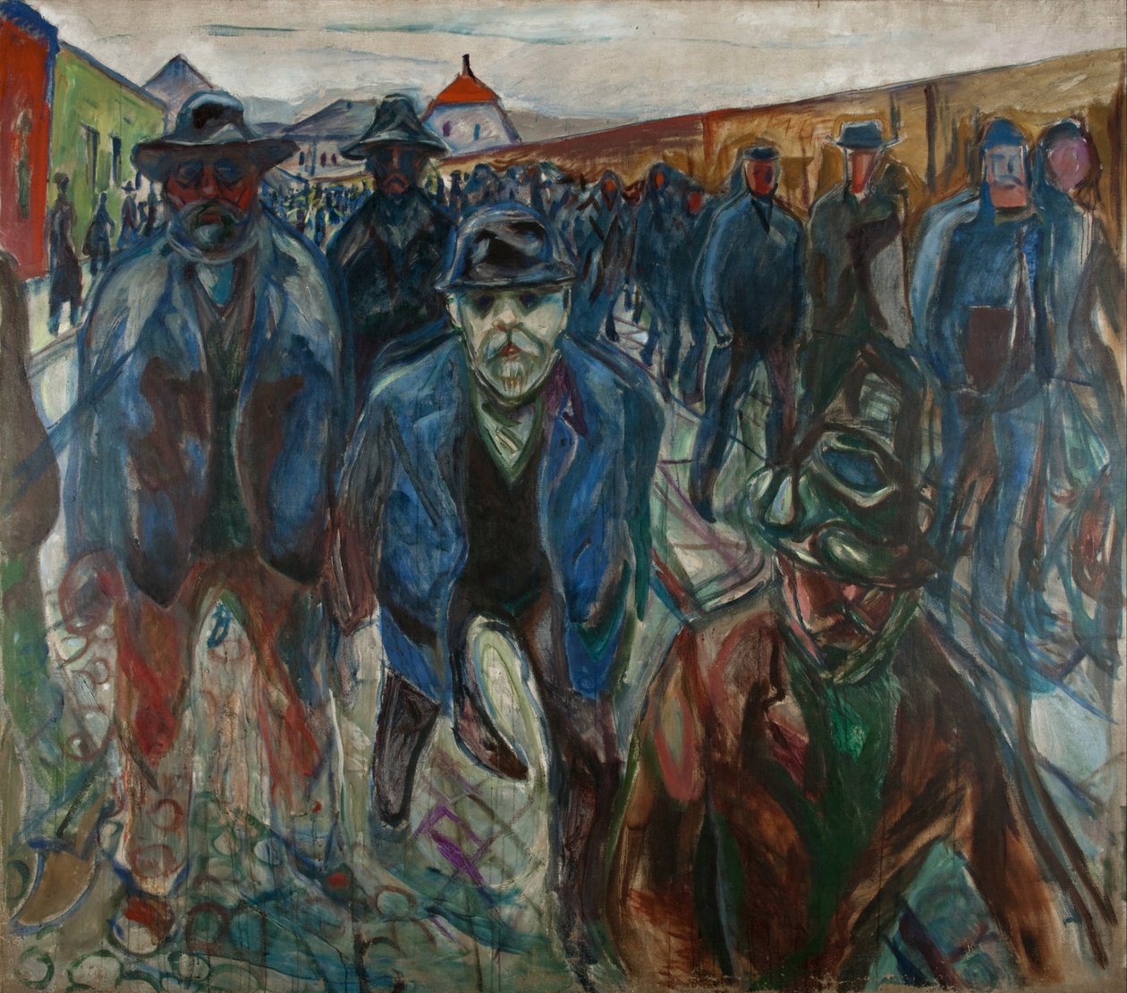 Arbeidere på vei hjem av Edvard Munch
