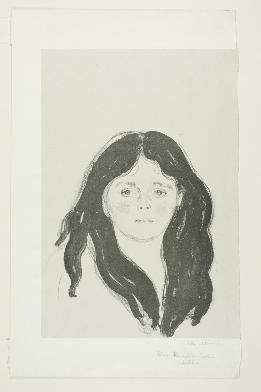 Ung kvinne fra Latinerkvarteret av Edvard Munch
