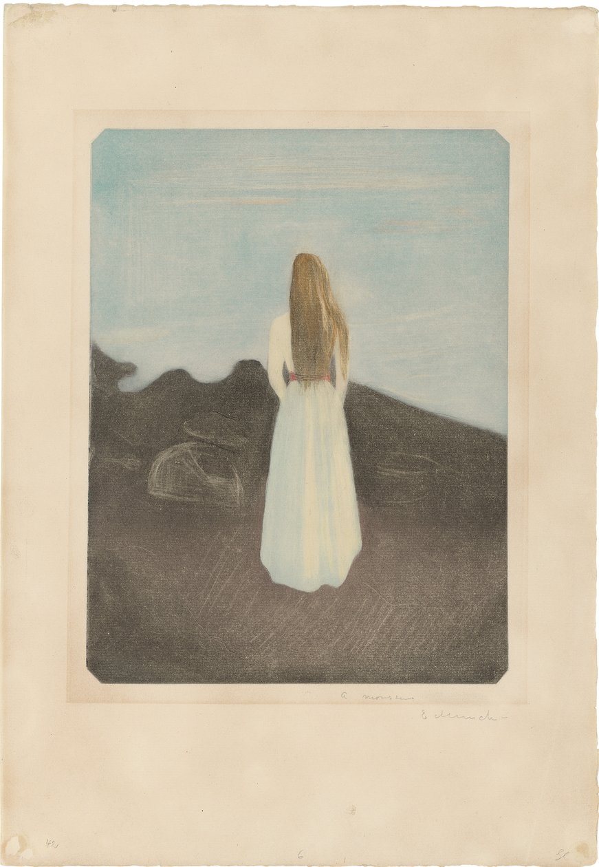 Ung kvinne på stranden av Edvard Munch