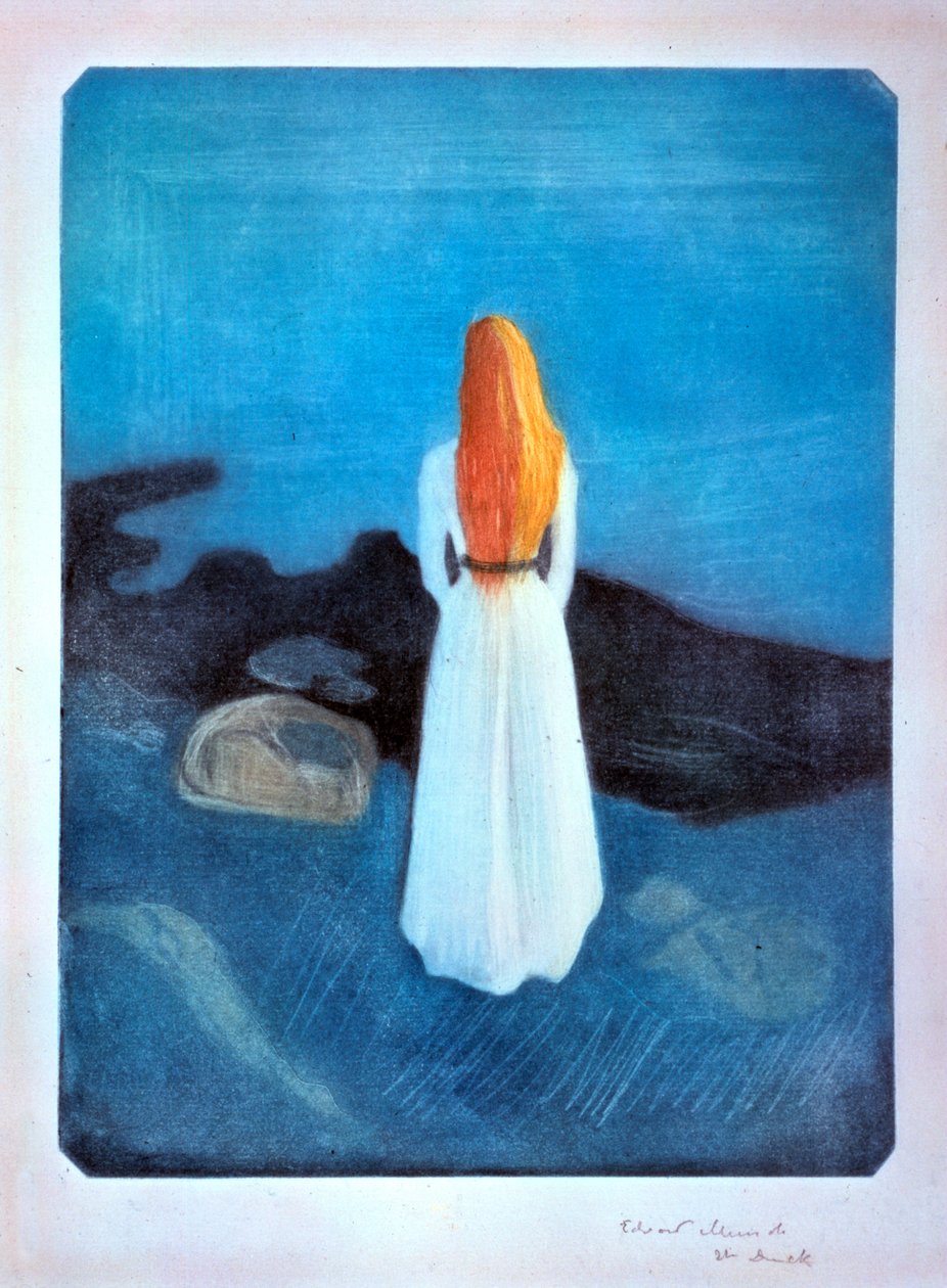 Ung kvinne ved kysten, 1896 av Edvard Munch