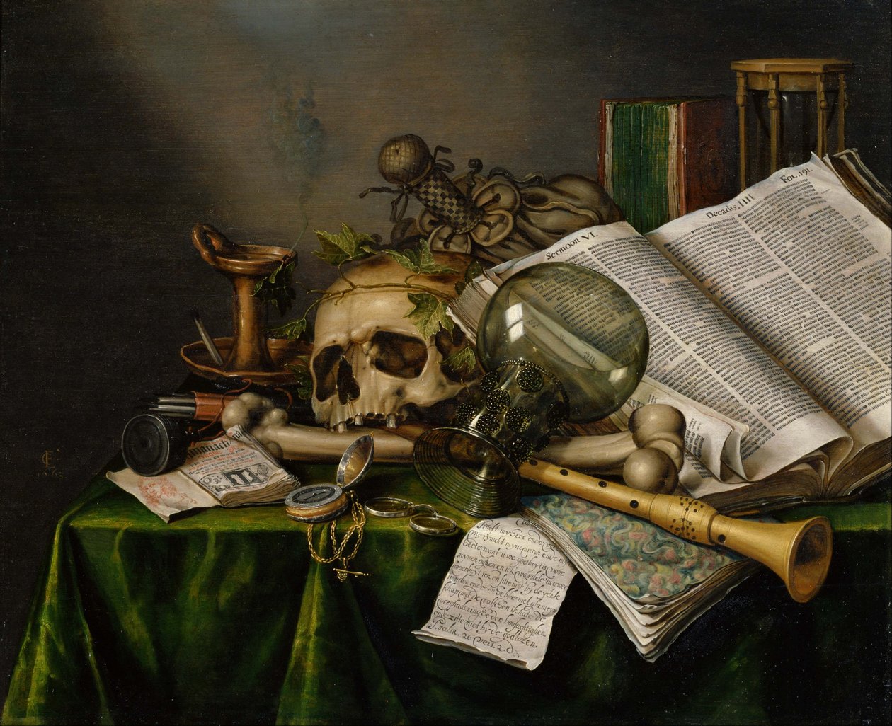 Vanitas av Edwaert Colyer or Collier