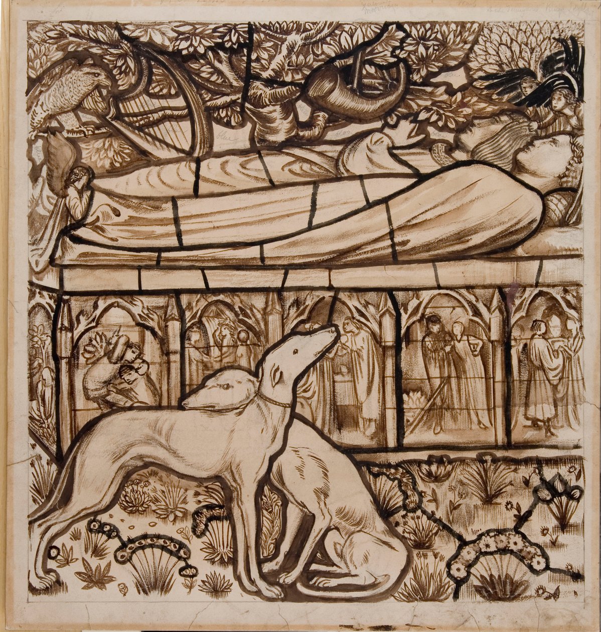 Graven til Tristram og Iseult av Edward Burne Jones
