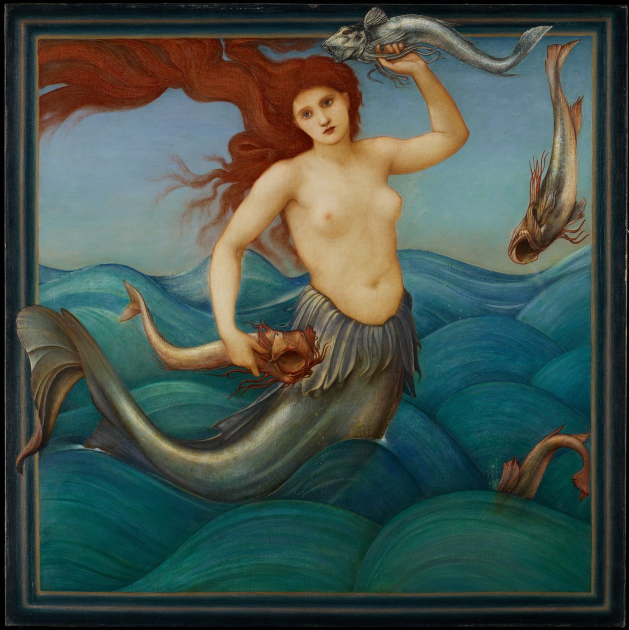 En hav-nymfe, 1881 av Edward Burne Jones