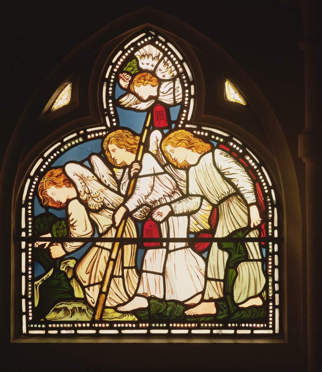 Angels, 1862 (farget glass) av Edward Burne Jones