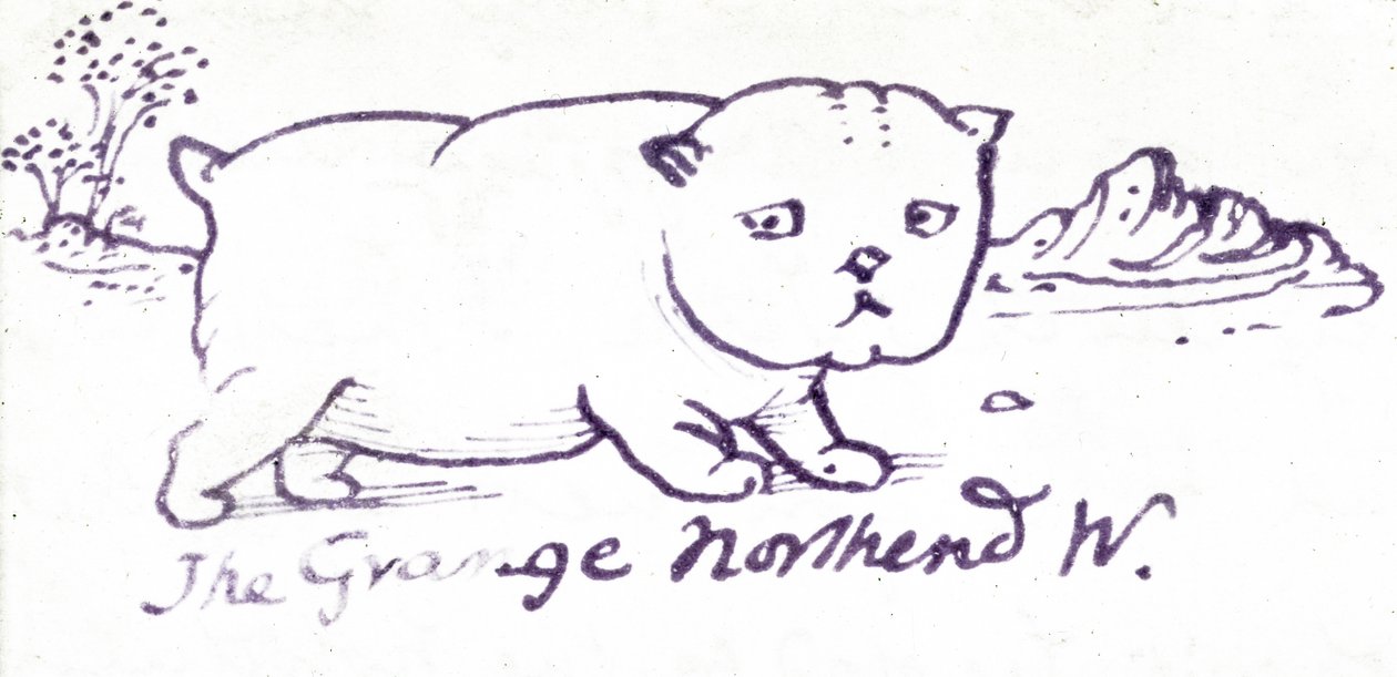 Forvirret valp (blekk på papir) av Edward Burne Jones