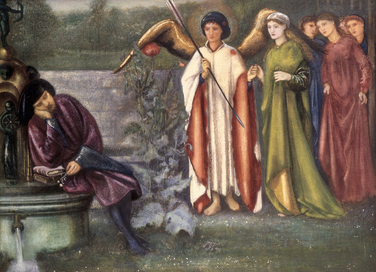 Chaucers drøm om rettferdige kvinner, 1865 av Edward Burne Jones