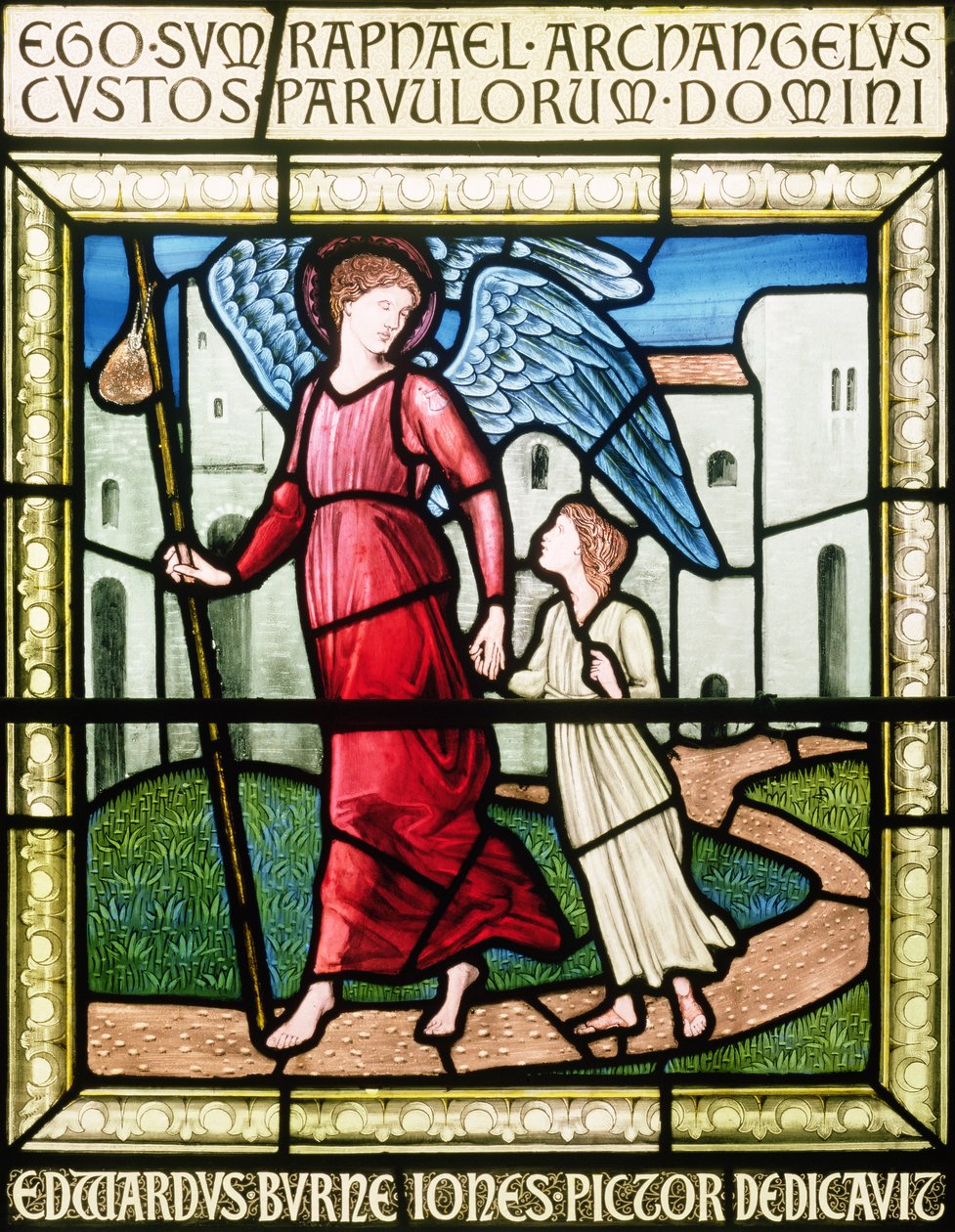 Dedikasjonsvindu (farget glass) av Edward Burne Jones