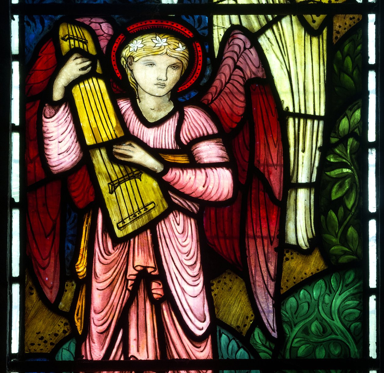 Musikalsk Angel of Paradise, 1875 av Edward Burne Jones