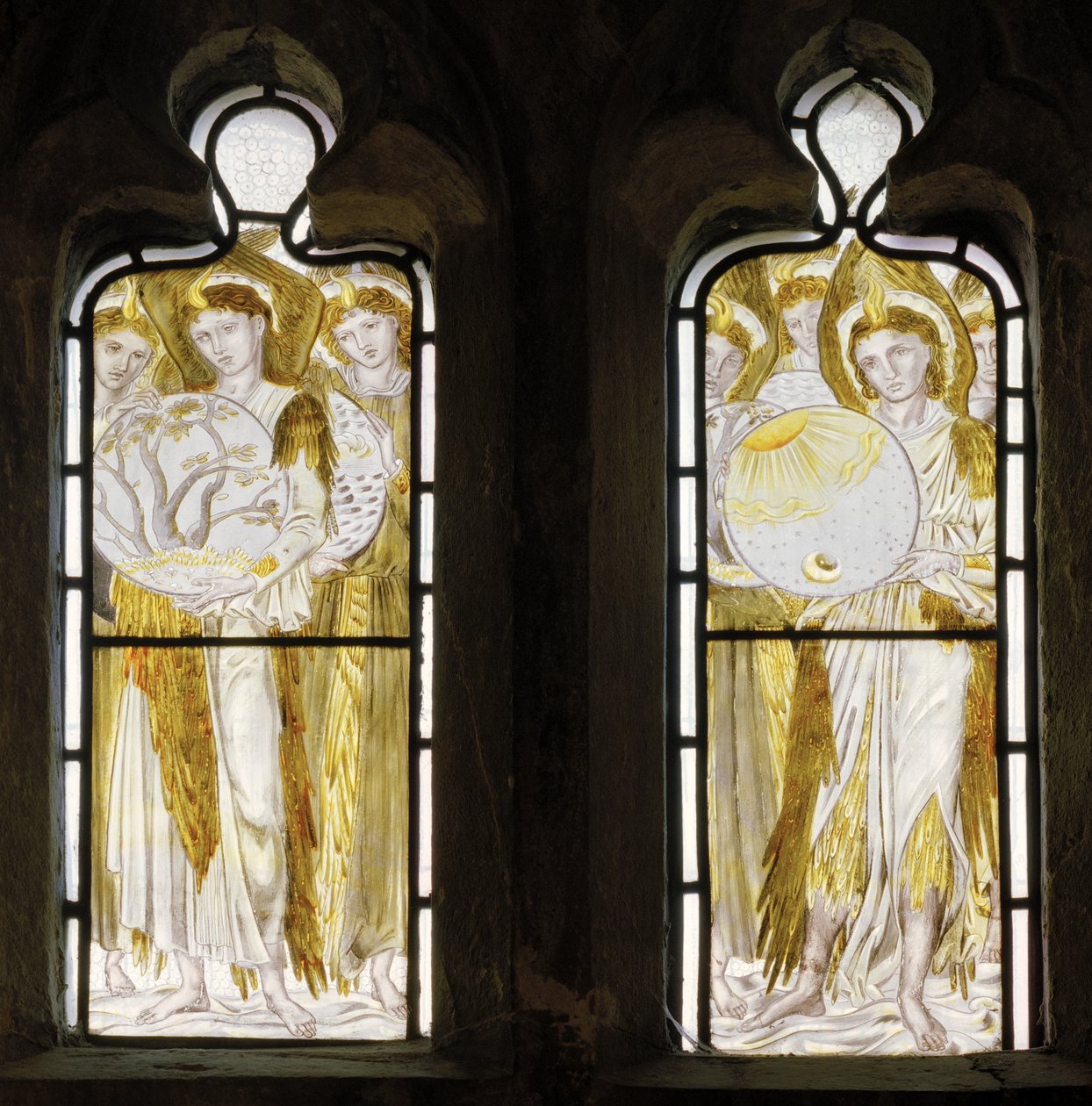 The Days of Creation detalj, 1870 av Edward Burne Jones