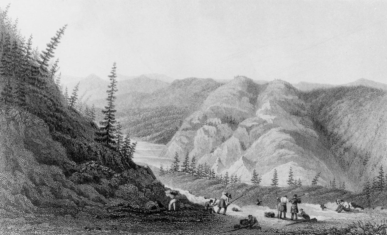 Utsikt over Barren Lands, 1826 av Edward Francis Finden