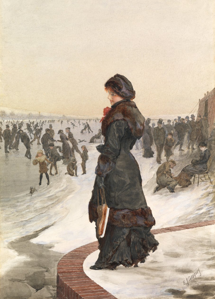 Skateren (wc og kroppsfarge på papir) av Edward John Gregory