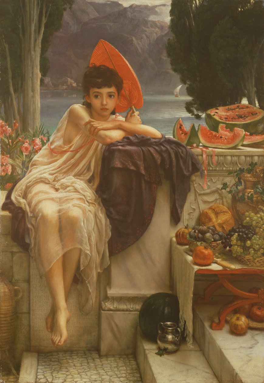 På tempeltrappen, 1889 av Edward John Poynter